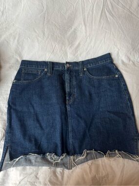 Madewell Women's Dark Blue Denim Mini Skirt